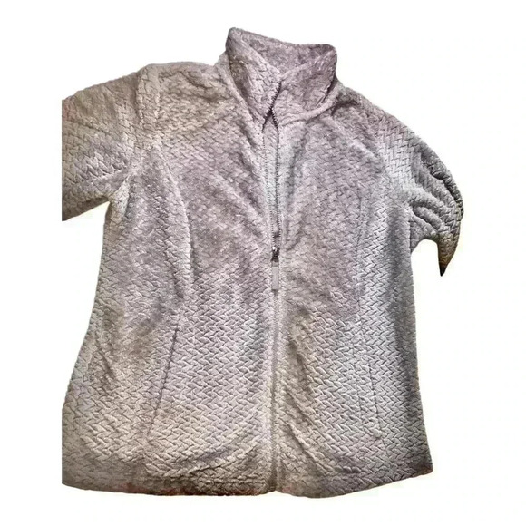 FREE2B Ladies Braided Butter Pile Jacket: Medium /Purple - Picture 3 of 7